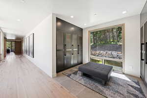 Foyer entrance with recessed lighting