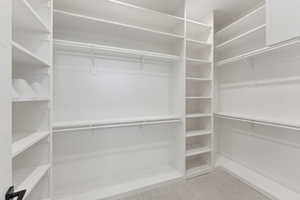 View of walk in closet