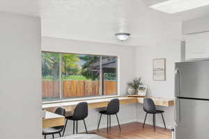 Office space with built-in desk