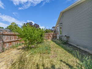 View of yard with a gate