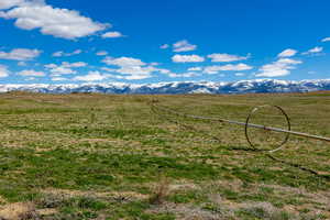 Mountain view with rural landscape