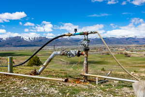 Mountain view with rural landscape