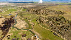 Aerial view of property's location featuring rural landscape