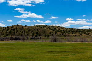 Mountain view with rural landscape