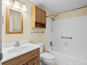 Full bathroom with vanity and shower / bathtub combination