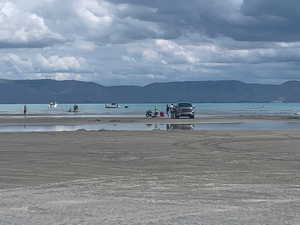 Water view with mountains