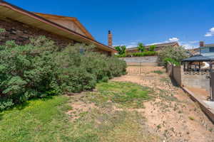 View of yard with a gazebo