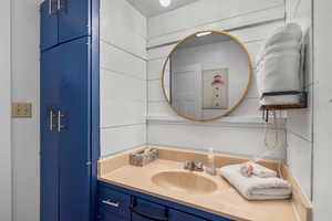Bathroom featuring vanity