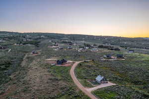 Aerial view of property's location with rural landscape