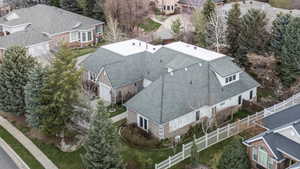 Aerial view of residential area