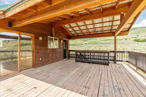 Deck above garage