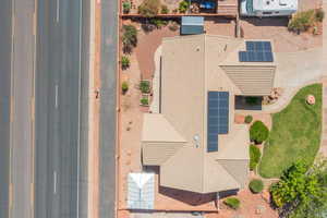 Aerial view of property and surrounding area