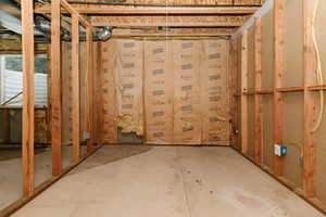 View of below grade area