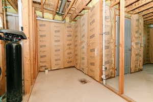 View of unfinished below grade area