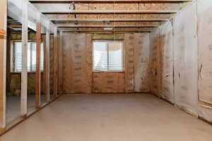 View of below grade area