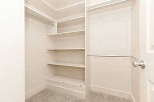 View of walk in closet