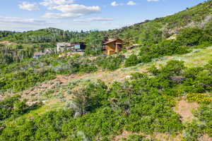 View of yard featuring a wooded view