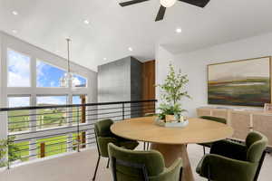 Carpeted office area