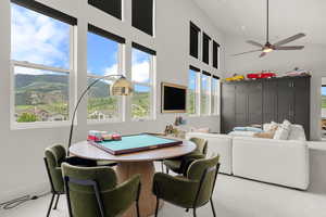 Upstairs bunk room and rec room