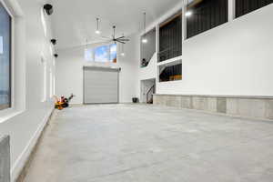 Sports court with a ceiling fan