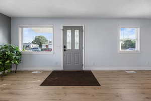 Front entrance with lots of natural light