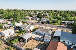 Aerial view of residential area