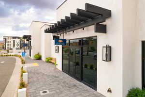 View of patio with french doors