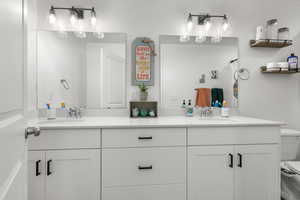 Bathroom with double vanity