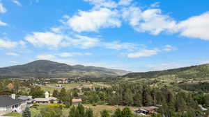 View from the Deck of mountain background