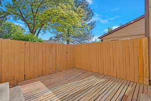 View of wooden terrace