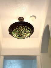 Detailed view of a textured ceiling