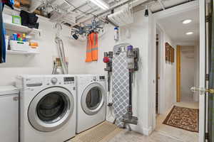 Laundry area with washer and  dryer