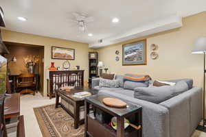 Family room with office/craft space