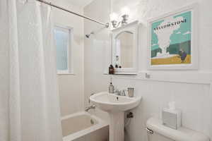 Bathroom with recently updated shower surround