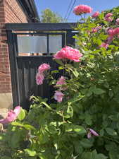 Exterior view of brick siding