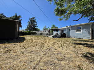 View of yard featuring a gazebo