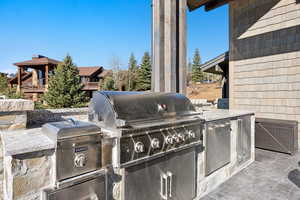 View of patio / terrace with area for grilling