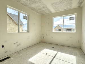 Empty room with baseboards
