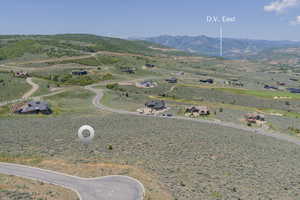 Bird's eye view of a mountain backdrop