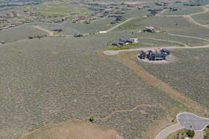 Aerial overview of property's location featuring rural landscape