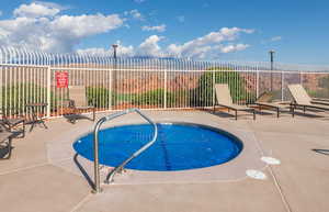 View of pool with a patio and a pool