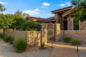 Gated Entryway to Front Door and Front Garden