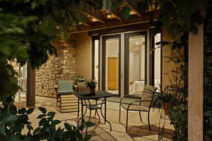 View of patio featuring a pergola