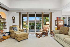 Living room featuring wood finished floors