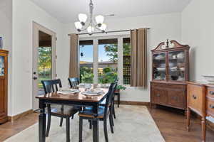 Bright and Inviting Dining Room Perfectly Situated for Easy Entertaining