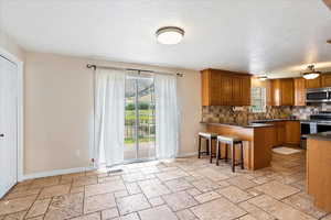 Dining area, entrance to deck