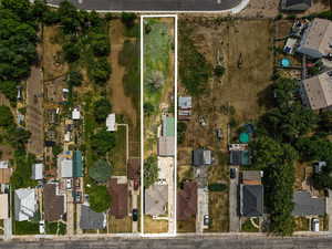 View of property location with property parcel outlined and nearby suburban area