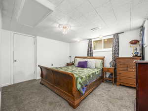 View of carpeted bedroom
