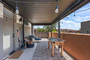View of patio / terrace with an outdoor living space