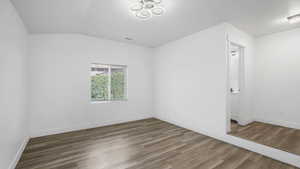 Primary bedroom with en suite bathroom.